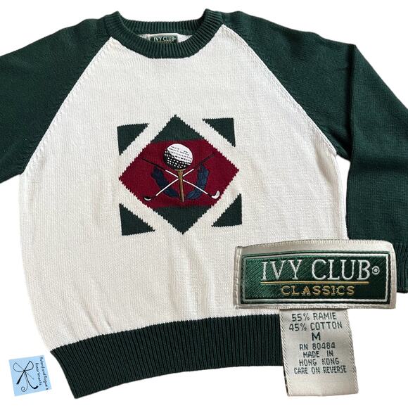 Ivy Club Classics Golf Sweater Sz M - Picture 1 of 8